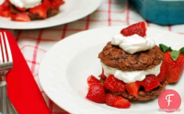 Farinha De Aveia Brownie Morango Shortcakes