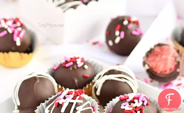 Chocolate Coberto Morango Bolo Bolas