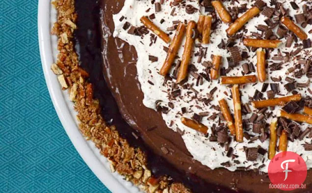 Torta De Pretzel Coberta De Chocolate # LovethePie