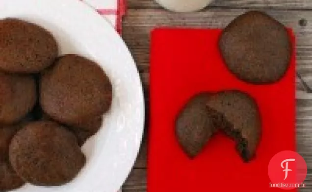 Biscoitos De Chocolate Grandes, Macios E Quase Gordos