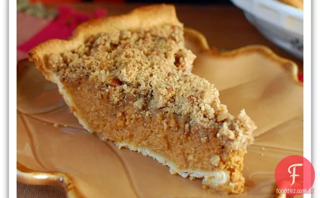 Torta de abóbora com manteiga de maçã com cobertura de Streusel