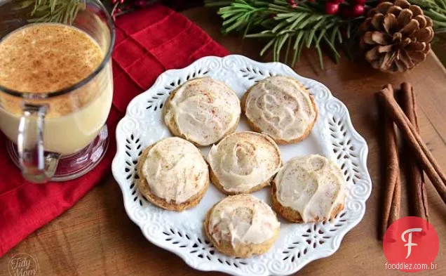 {Cravado} biscoitos de gemada com cobertura de gemada de Creme De Manteiga