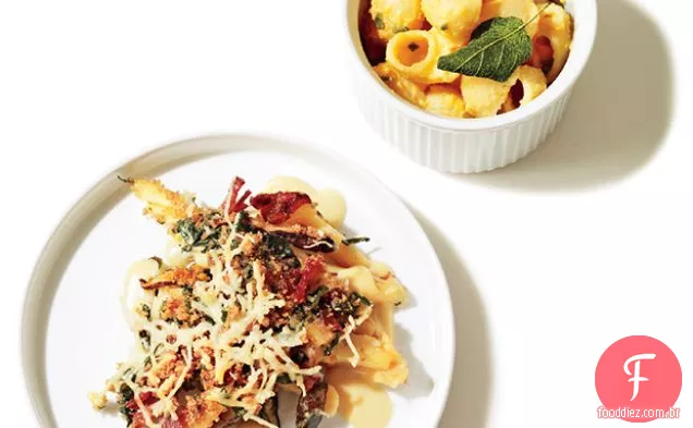 Fontina Mac com abóbora e sálvia
