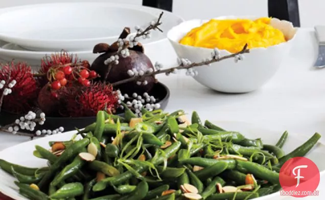 Feijão verde com Miso e amêndoas
