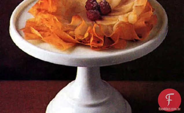 Flores phyllo de Pêra e Framboesa