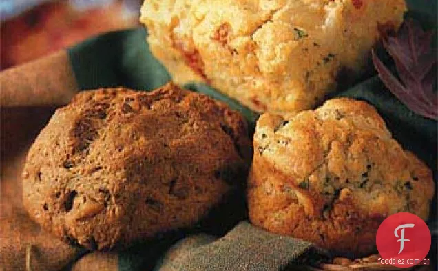 Creme azedo e Muffins de ervas