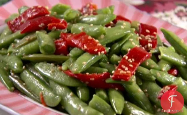Ervilhas com pimenta vermelha
