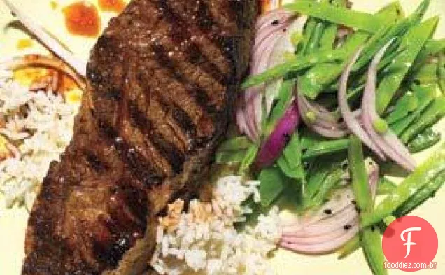 Salada De Ervilha E Cebola Roxa Com Receita De Vinagrete De Gergelim