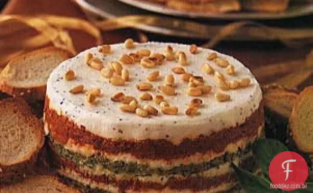 Tomate seco ao sol e pesto Torta