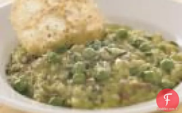 Risoto De Ervilha Doce Com Prosciutto
