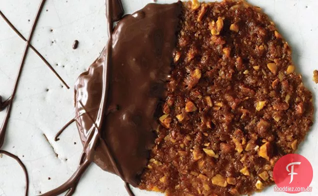 Biscoitos De Renda De Amêndoa-Aveia