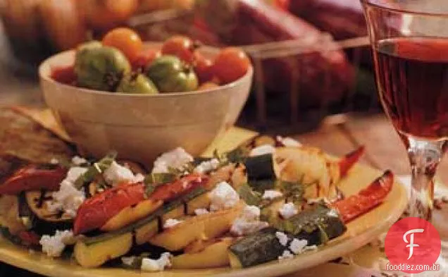 Salada de Ratatouille grelhada com queijo Feta
