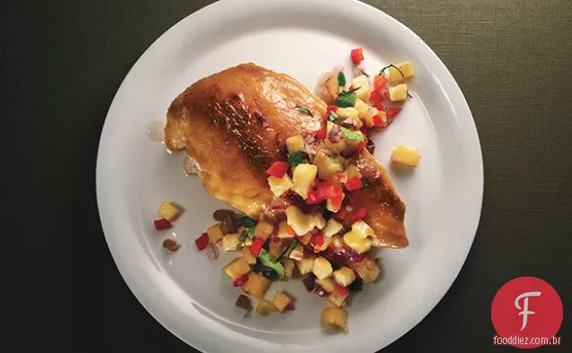 Frango com abacaxi e salsa Jalapeño