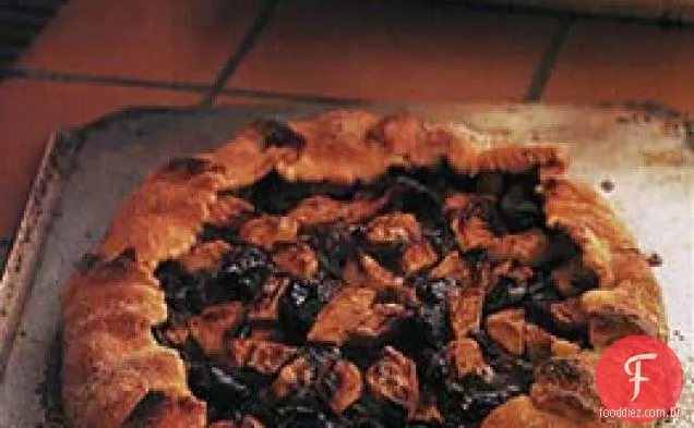 Torta de maçã e ameixa