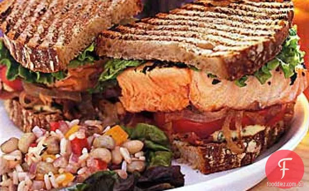 Salmon Club Sandwich