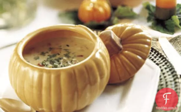 Frango e sopa de milho
