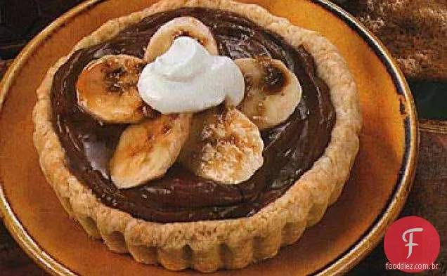 Tortinhas de Banana com creme de Chocolate