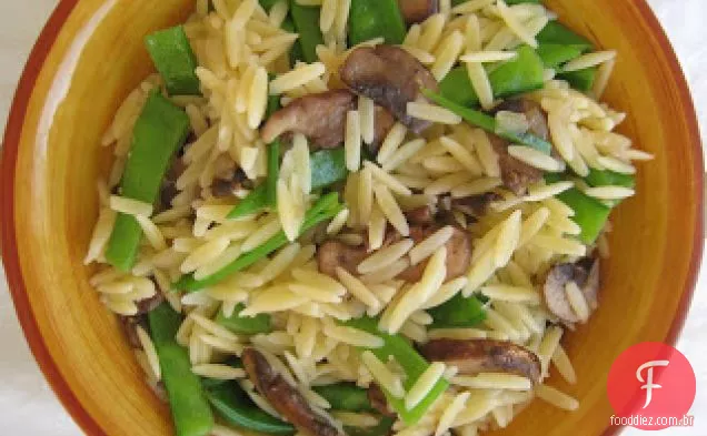 Ervilhas e cogumelos (s & M) Orzo