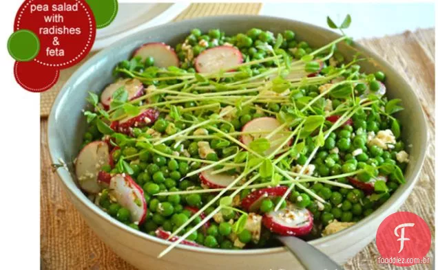 Salada De Ervilha Com Rabanetes E Queijo Feta