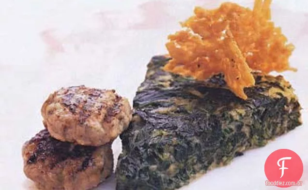 Creme de parmesão de espinafre com Frico