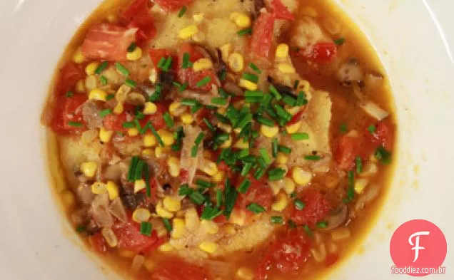 Polenta com ragu de Cogumelo