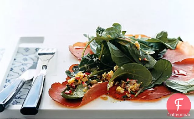 Bresaola Carpaccio com Gribiche vinagrete