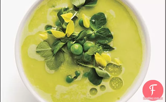 Ervilha fresca e alho Gaspacho