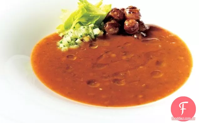 Sopa De Lentilha, Bolas De Data, Salada De Aipo