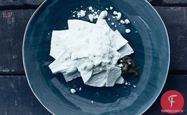 Sorbet De Pêra carbonizada com queijo de cabra