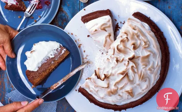 S'mores Cheesecake com bagas de Verão