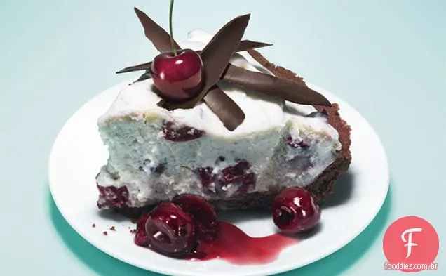 Torta De Mousse De Cereja Com Chocolate Branco