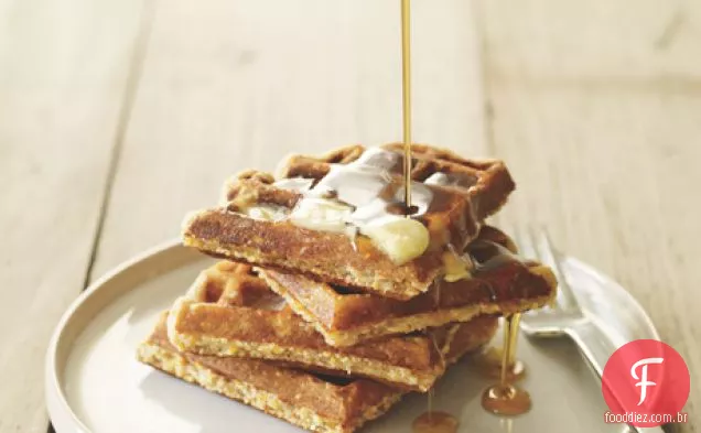 Farinha de milho e mistura de Waffle de aveia