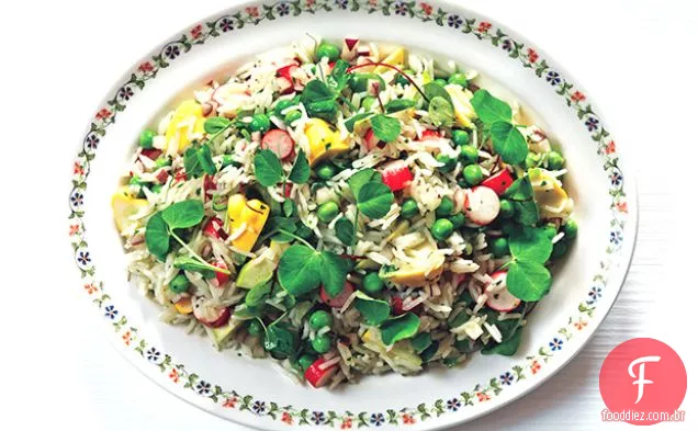 Arroz Basmati com salada de legumes de Verão