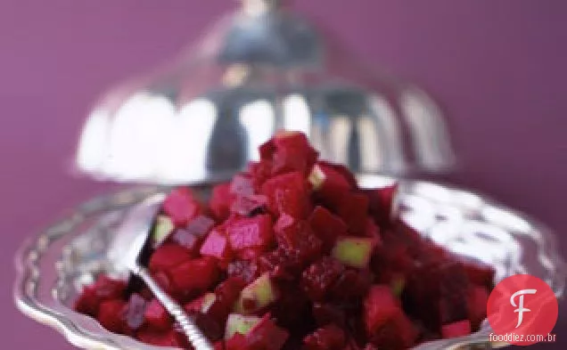 Beterraba assada e sabor de maçã