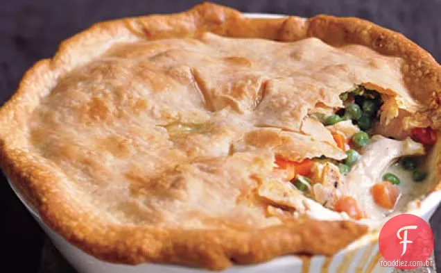Torta de frango e vegetais