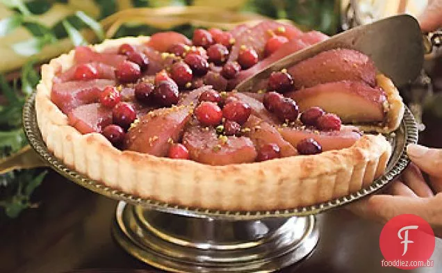 Torta De Cranberry-Pêra Temperada