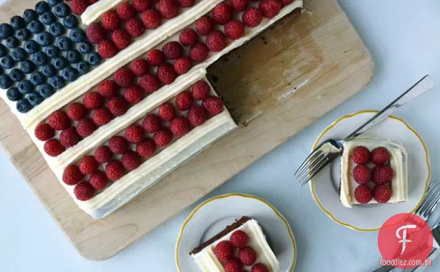 4 de Julho Flag Cake
