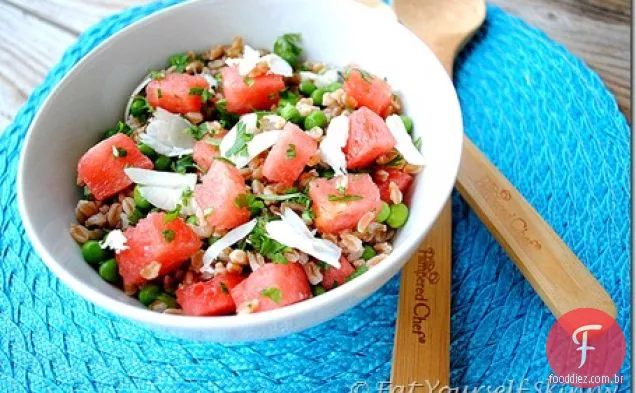 Ervilha De Verão, Melancia E Salada Farro