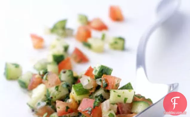 Salada de tomate e pepino do Dave