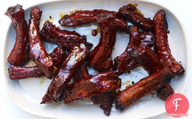 Costelas De Porco Envidraçadas Picantes