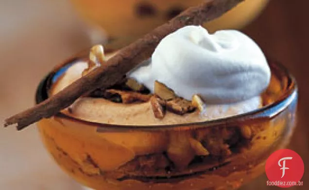 Mousse de abóbora congelada com noz - Toffee Crunch