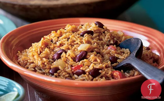 Feijão vermelho e arroz