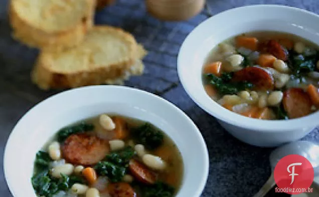 Sopa de couve e Feijão Branco