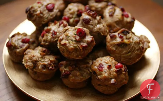Mini-Muffins de abobrinha e Cranberry
