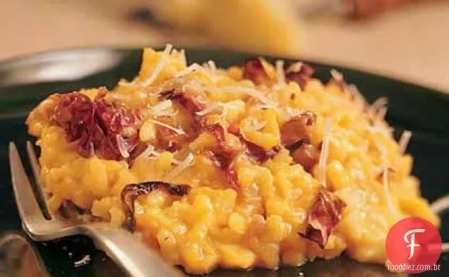 Risoto de abóbora de inverno com Radicchio
