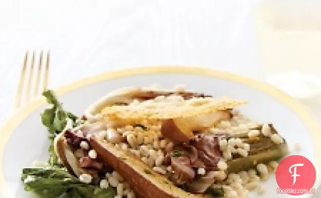 Salada Radicchio E Escarole Com Cevada E Peras Assadas