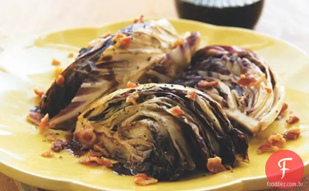 Radicchio Carbonizado Com Balsâmico E Bacon