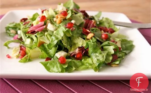 Salada Radicchio Com Nozes E Romãs