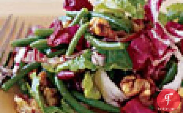 Salada Radicchio E Haricot Vert Com Nozes Cristalizadas