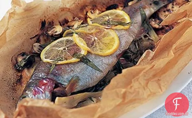 Truta Assada Com Vinho Branco E Erva-Doce